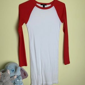 Forever 21 raglan sleeve ribbed bodycon dress